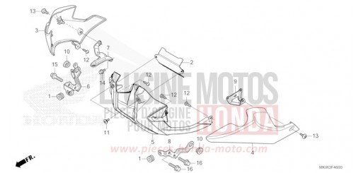 PANNEAU INFERIEUR (NC750XA) NC750XAP de 2023